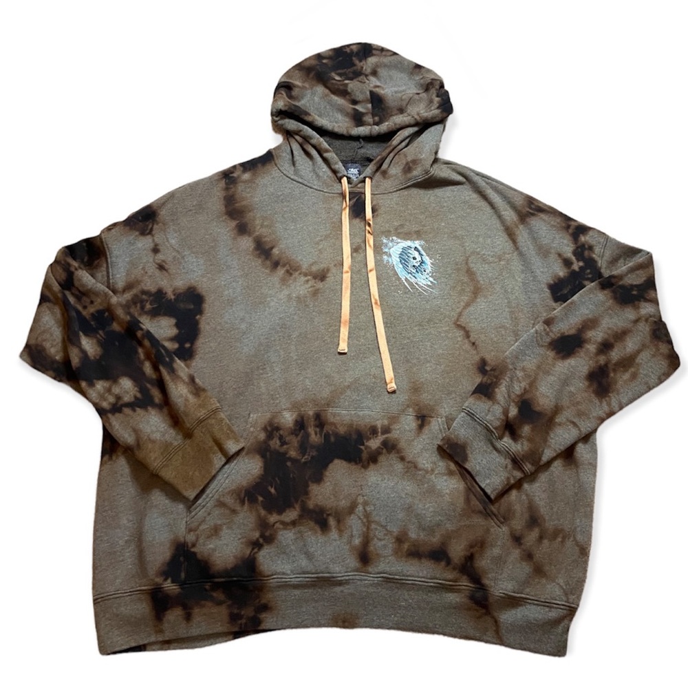 36 GHOSTS Timothy Hoyer Hooded Sweatshirt Bleach Dyed Hoodie Men’s Size XXL